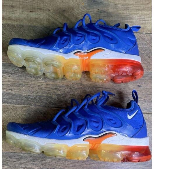 Nike Air VaporMax Plus Hyper Royal Total Orange Sneakers Men\'s Size 10.5